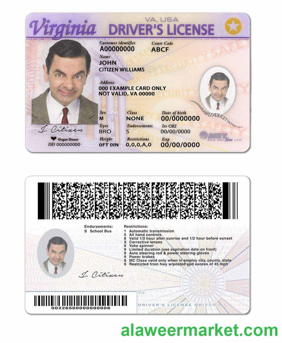 USA Virginia driving license